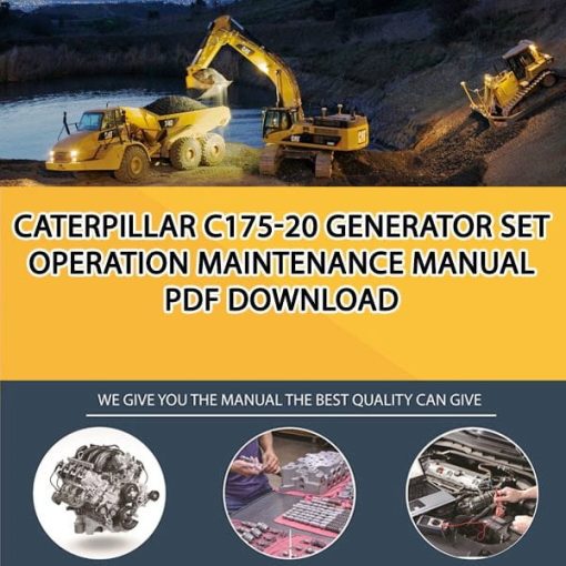 Caterpillar C175-20 GENERATOR SET Operation Maintenance Manual PDF download