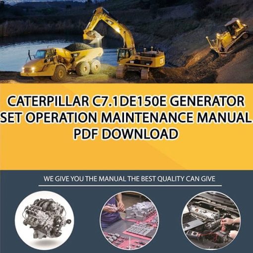 Caterpillar C7.1DE150E GENERATOR SET Operation Maintenance Manual PDF download