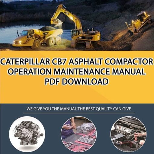 Caterpillar CB7 ASPHALT COMPACTOR Operation Maintenance Manual PDF download