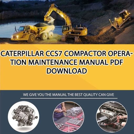 Caterpillar CCS7 COMPACTOR Operation Maintenance Manual PDF download