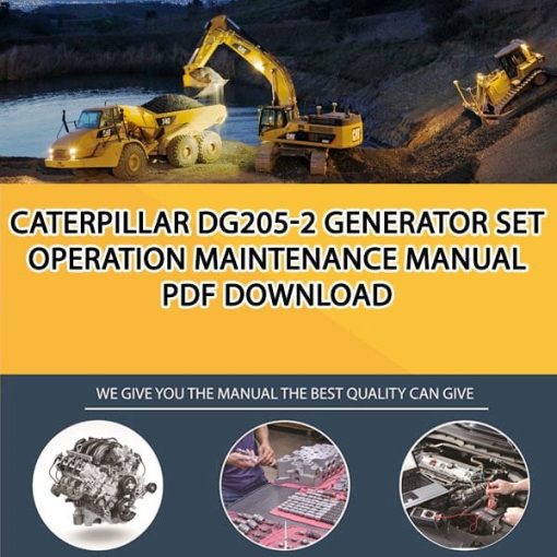 Caterpillar DG205-2 GENERATOR SET Operation Maintenance Manual PDF download