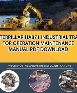 Caterpillar HA871 INDUSTRIAL TRACTOR Operation Maintenance Manual PDF download