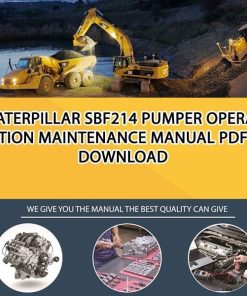 Caterpillar SBF214 PUMPER Operation Maintenance Manual PDF download