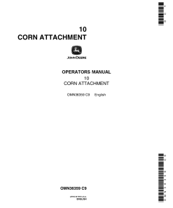 John Deere 10 Corn Attachment OMN36359 Operation and Maintenance manual PDF Download