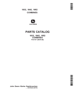 John Deere 1032 1042 1052 Combines PC4197 Operation and Maintenance manual PDF Download
