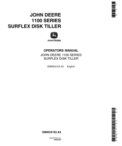 John Deere 1100 Series Surflex Disk Tillers OMW24153 Operation and Maintenance manual PDF Download