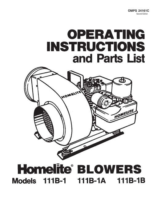 John Deere 111B 1111B 1A111B 1B Blowers OMPS24161C Operation and Maintenance manual PDF Download