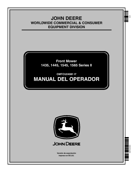 John Deere 1435 1445 1545 1565 Series II OMTCU24081 Operation and Maintenance manual PDF Download