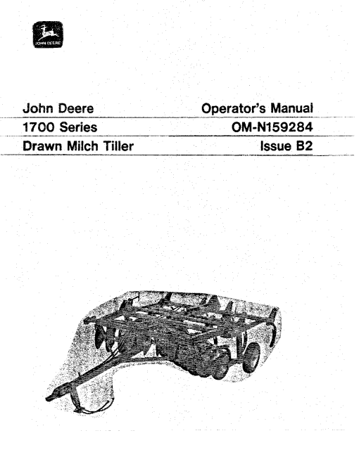 John Deere 1700 Series Drawn Mulch Tiller OMN159284 Operation and Maintenance manual PDF Download