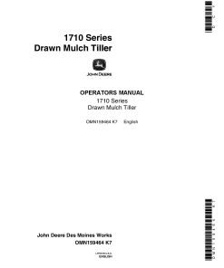 John Deere 1710 Series Drawn Mulch Tiller OMN159464 Operation and Maintenance manual PDF Download
