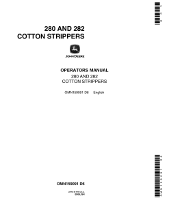 John Deere 280 282 Cotton Strippers OMN159091 Operation and Maintenance manual PDF Download