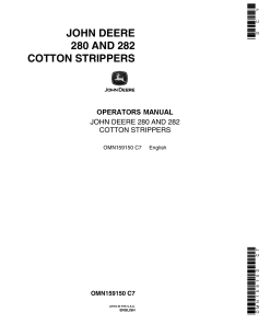 John Deere 280 282 Cotton Strippers OMN159150 Operation and Maintenance manual PDF Download