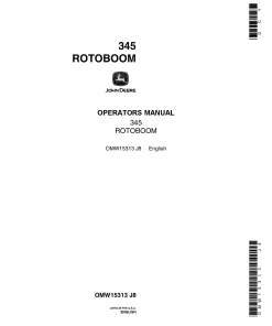 John Deere 345 Rotoboom OMW15313 Operation and Maintenance manual PDF Download