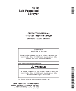 John Deere 4710 Self Propelled Sprayer OMN303735 Operation and Maintenance manual PDF Download
