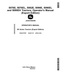 John Deere 5076E 5076EL 5082E 5090E 5090EL and 5090EH Tractors OMSU57587 Operation and Maintenance manual PDF Download