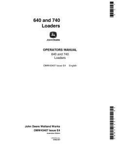 John Deere 640 740 Loaders OMW43407 Operation and Maintenance manual PDF Download