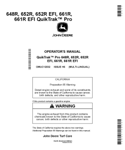 John Deere 648R 652R 652R EFI 661R 82 661R EFI QuikTrakPro North American Edition OMUC12032 Operation and Maintenance manual PDF Download