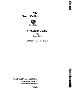 John Deere 750 Grain Drill 10 15 Ft. Worldwide Edition 019185 OMN200486 Operation and Maintenance manual PDF Download