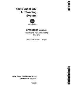 John Deere 787 Air Seeding System 000924 OMN200428 Operation and Maintenance manual PDF Download