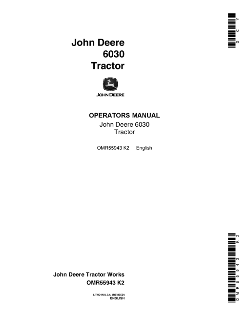 John Deere 8270R 8295R 8320R 8345R 8370R Tractors OMR55943 Operation and Maintenance manual PDF Download
