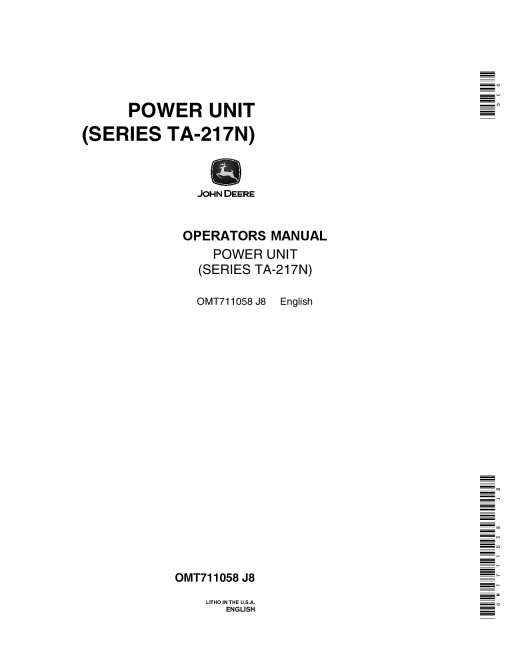 John Deere Tractor Model 40 Hi Crop OMT711058 Operation and Maintenance manual PDF Download