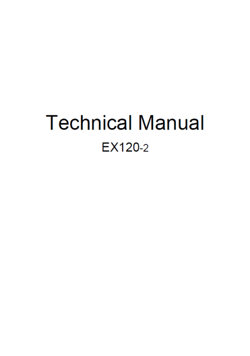 Hitachi EX120-2 Excavator Workshop Service Repair Manual