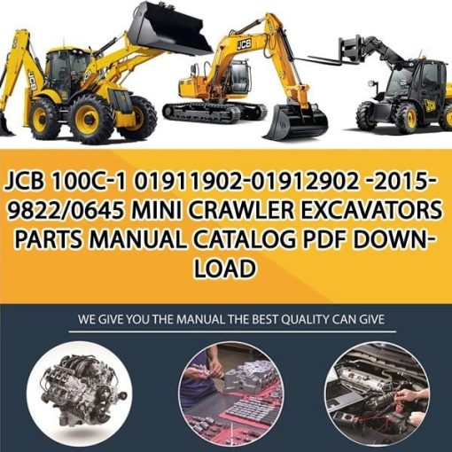 JCB 100C-1 01911902-01912902 -2015-9822_0645 Mini Crawler Excavators Parts manual catalog PDF Download