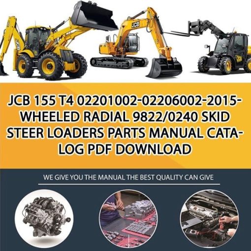JCB 155 T4 02201002-02206002-2015- WHEELED RADIAL 9822_0240 Skid Steer Loaders Parts manual catalog PDF Download