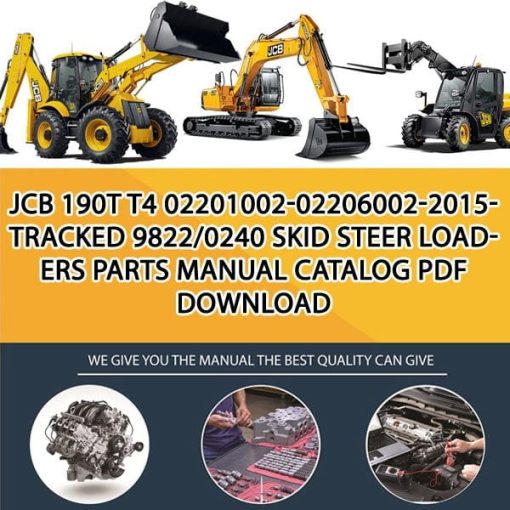 JCB 190T T4 02201002-02206002-2015- TRACKED 9822_0240 Skid Steer Loaders Parts manual catalog PDF Download