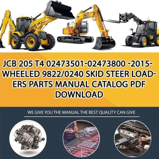 JCB 205 T4 02473501-02473800 -2015-WHEELED 9822_0240 Skid Steer Loaders Parts manual catalog PDF Download