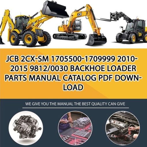 JCB 2CX-SM 1705500-1709999 2010-2015 9812_0030 Backhoe Loader Parts manual catalog PDF Download