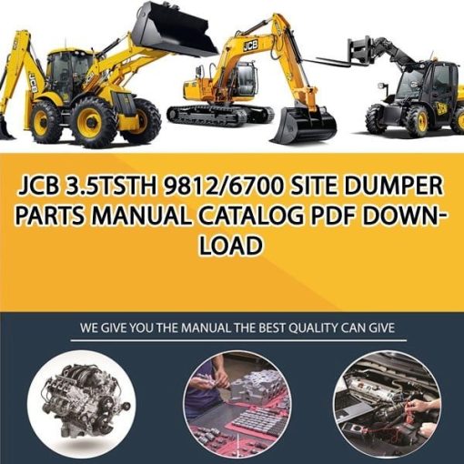 JCB 3.5TSTH 9812_6700 Site Dumper Parts manual catalog PDF Download