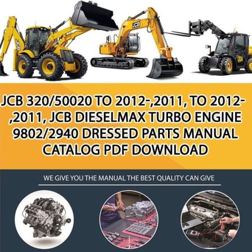 JCB 320_50020 TO 2012-,2011, TO 2012-,2011, JCB Dieselmax Turbo Engine 9802_2940 Dressed Parts manual catalog PDF Download