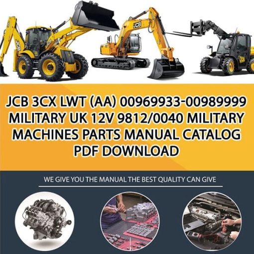 JCB 3CX LWT (AA) 00969933-00989999 MILITARY UK 12V 9812_0040 Military Machines Parts manual catalog PDF Download