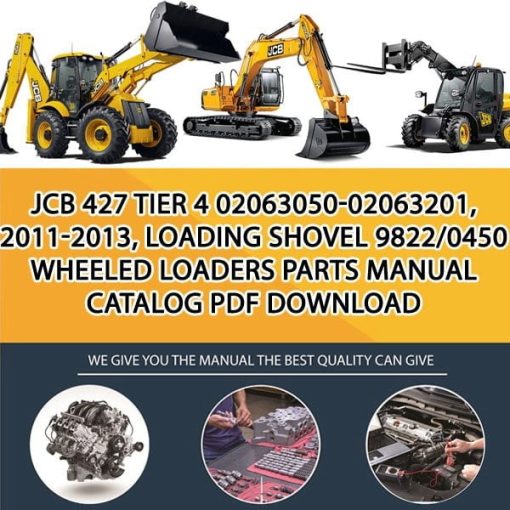 JCB 427 Tier 4 02063050-02063201, 2011-2013, Loading Shovel 9822_0450 Wheeled Loaders Parts manual catalog PDF Download