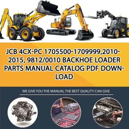 JCB 4CX-PC 1705500-1709999,2010-2015, 9812_0010 Backhoe Loader Parts manual catalog PDF Download