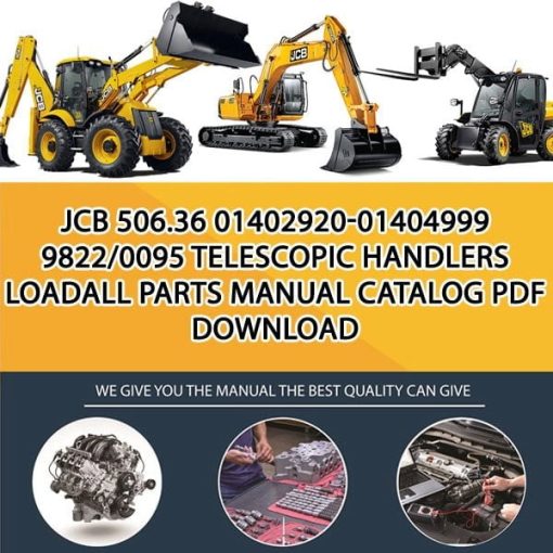 JCB 506.36 01402920-01404999 9822_0095 Telescopic Handlers Loadall Parts manual catalog PDF Download