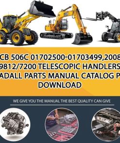 JCB 506C 01702500-01703499,2008, 9812_7200 Telescopic Handlers Loadall Parts manual catalog PDF Download