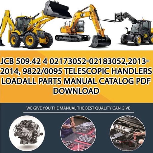 JCB 509.42 4 02173052-02183052,2013-2014, 9822_0095 Telescopic Handlers Loadall Parts manual catalog PDF Download