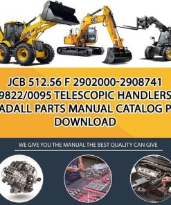 JCB 512.56 F 2902000-2908741 9822_0095 Telescopic Handlers Loadall Parts manual catalog PDF Download