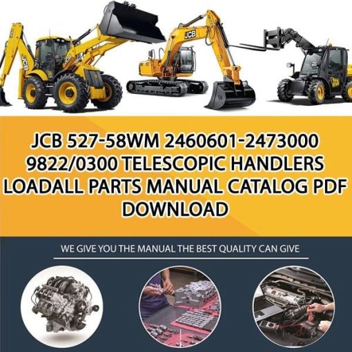 JCB 527-58WM 2460601-2473000 9822_0300 Telescopic Handlers Loadall Parts manual catalog PDF Download