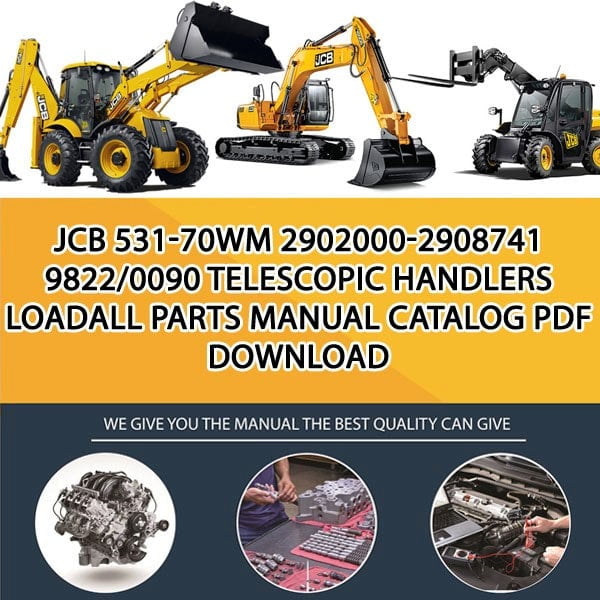 JCB 531-70WM 2902000-2908741 9822_0090 Telescopic Handlers Loadall Parts manual catalog PDF Download