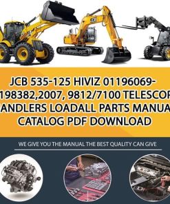 JCB 535-125 HiViZ 01196069-01198382,2007, 9812_7100 Telescopic Handlers Loadall Parts manual catalog PDF Download