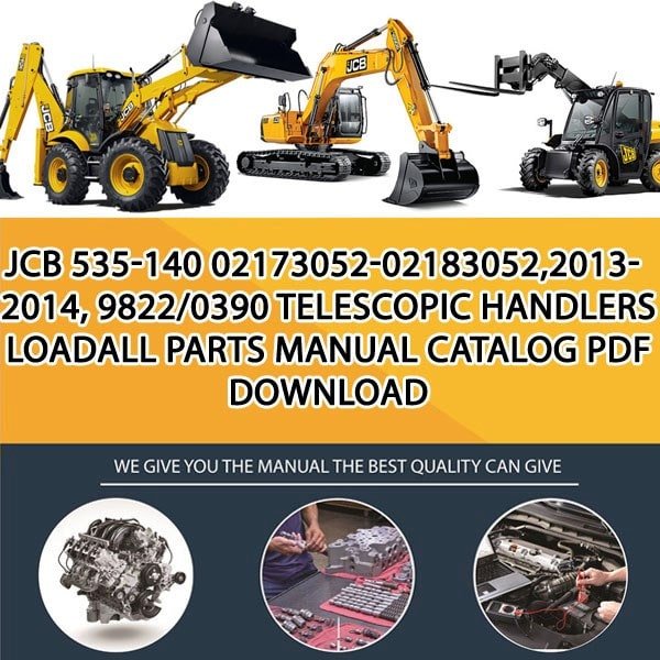JCB 535-140 02173052-02183052,2013-2014, 9822_0390 Telescopic Handlers Loadall Parts manual catalog PDF Download