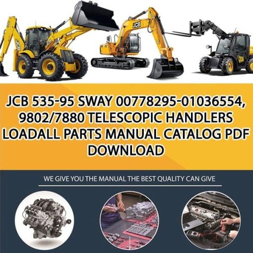 JCB 535-95 SWAY 00778295-01036554, 9802_7880 Telescopic Handlers Loadall Parts manual catalog PDF Download