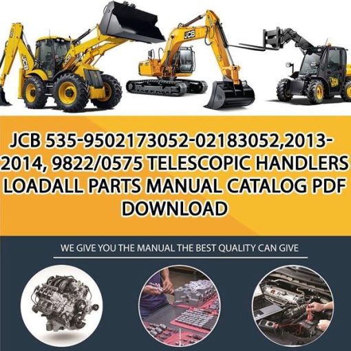 JCB 535-9502173052-02183052,2013-2014, 9822_0575 Telescopic Handlers Loadall Parts manual catalog PDF Download