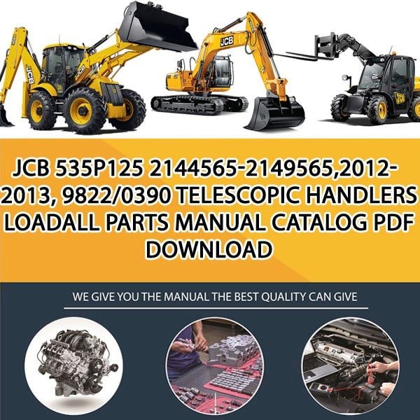 JCB 535P125 2144565-2149565,2012-2013, 9822_0390 Telescopic Handlers Loadall Parts manual catalog PDF Download
