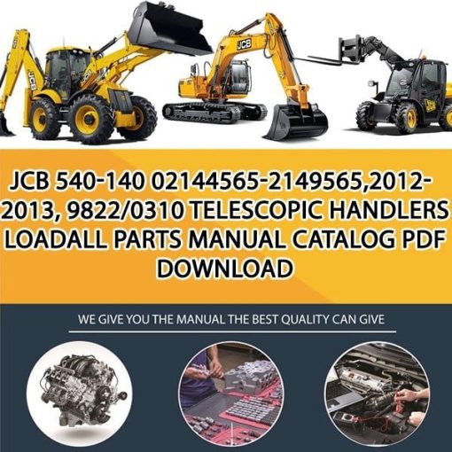 JCB 540-140 02144565-2149565,2012-2013, 9822_0310 Telescopic Handlers Loadall Parts manual catalog PDF Download
