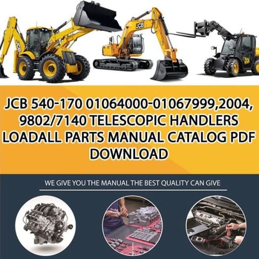 JCB 540-170 01064000-01067999,2004, 9802_7140 Telescopic Handlers Loadall Parts manual catalog PDF Download