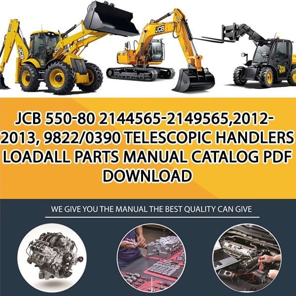 JCB 550-80 2144565-2149565,2012-2013, 9822_0390 Telescopic Handlers Loadall Parts manual catalog PDF Download